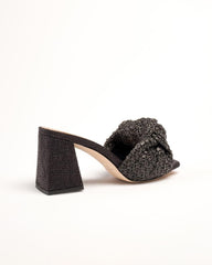 Siyah Renkli Kalın Topuklu Terlik