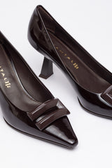 Kahve Stiletto Topuklu Ayakkabı