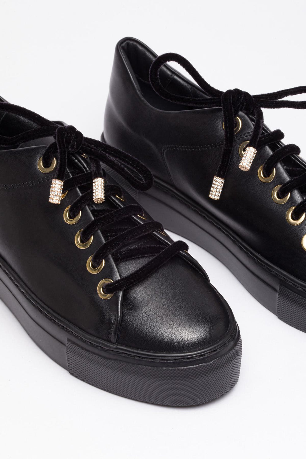 Siyah Deri Sneaker