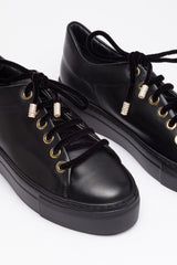 Siyah Deri Sneaker