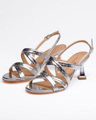 Gümüş Renki Topuklu Stiletto