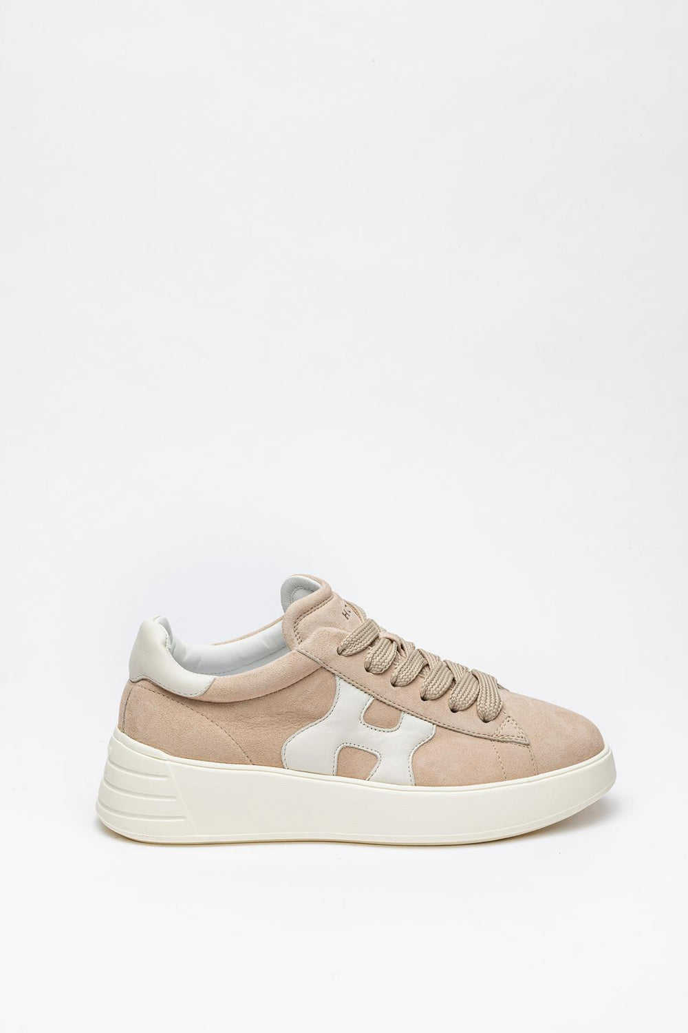 Krem Rengi Deri Sneaker