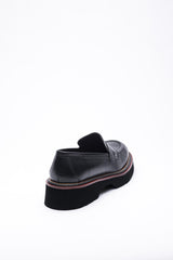 Siyah Deri Loafer