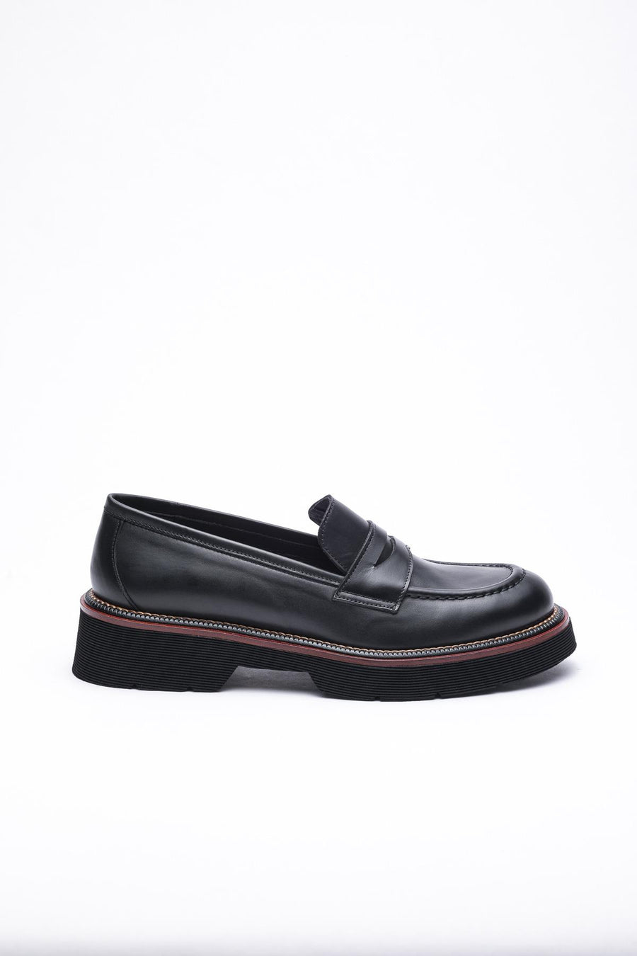 Siyah Deri Loafer