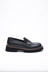 Siyah Deri Loafer