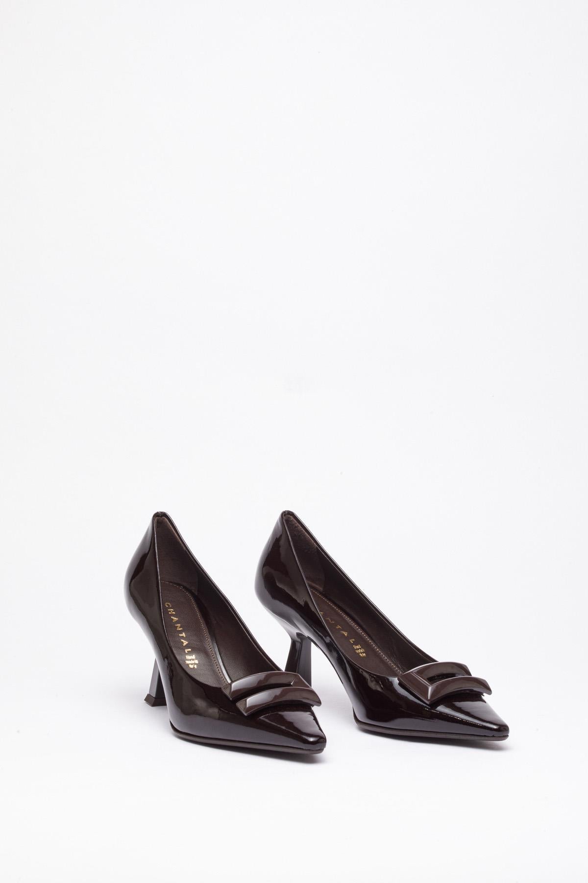 Kahve Stiletto Topuklu Ayakkabı