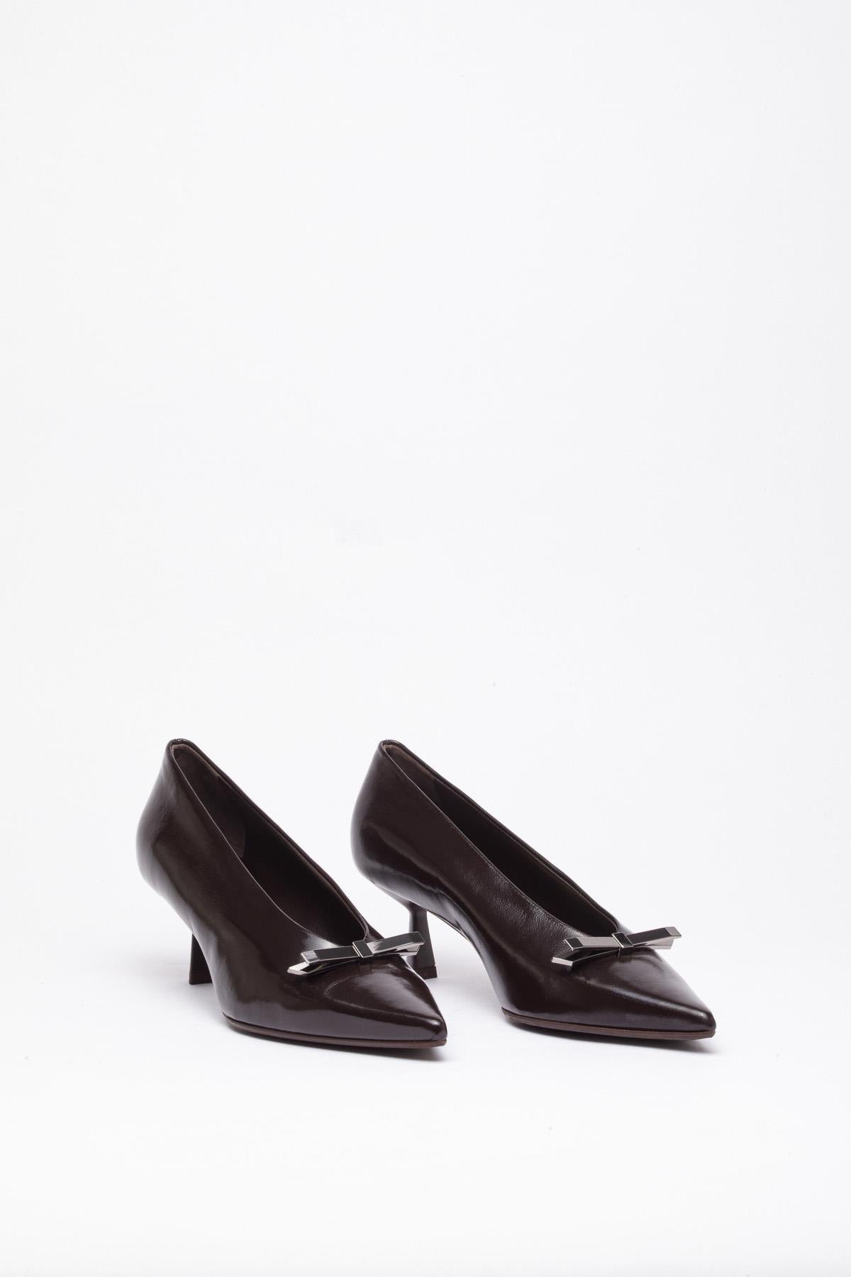 Kahve Stiletto Ayakkabı