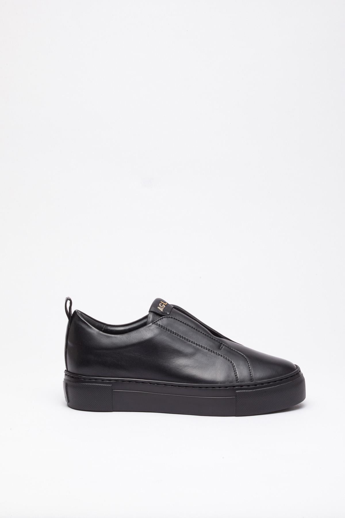 Siyah Deri Sneakers