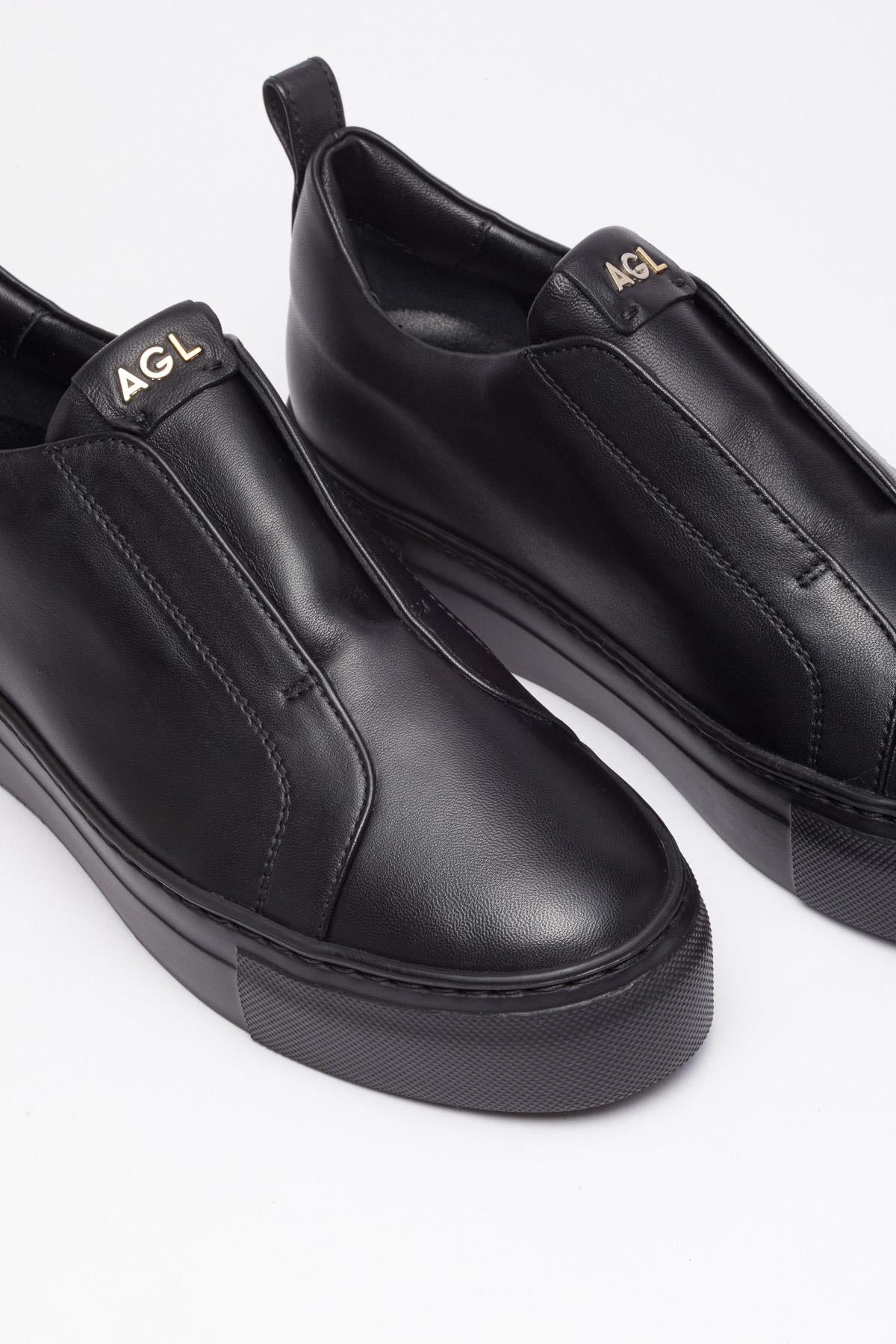 Siyah Deri Sneakers