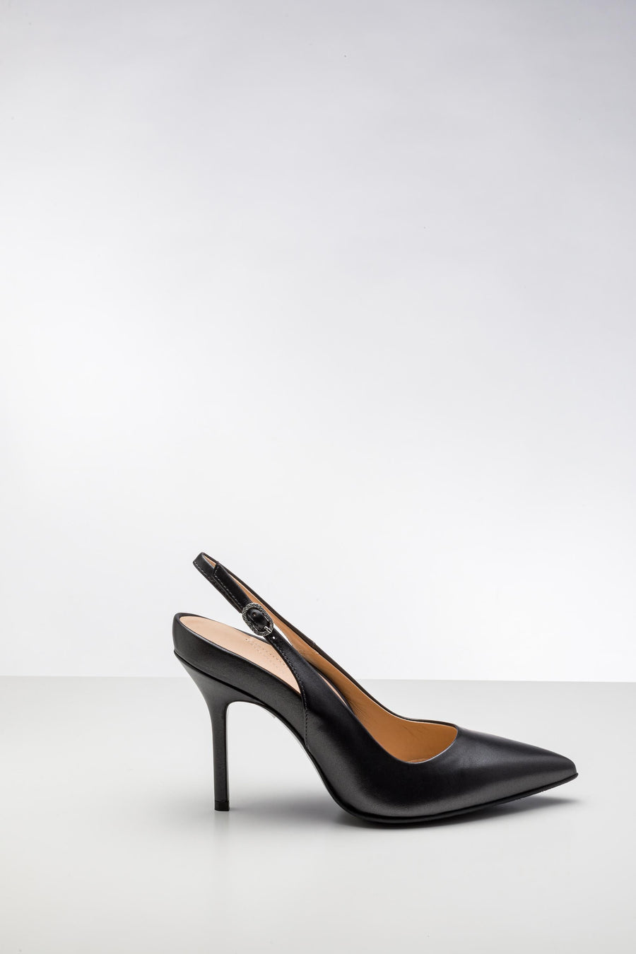 Siyah Renkli Platform Tabanlı Stiletto