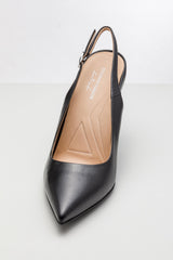 Siyah Renkli Platform Tabanlı Stiletto