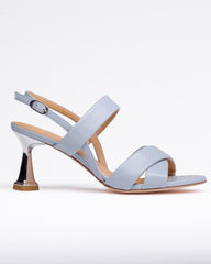 Bebek Mavisi Deri Stiletto