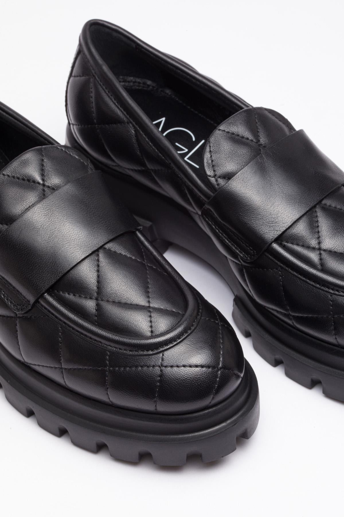 Siyah Deri Loafer