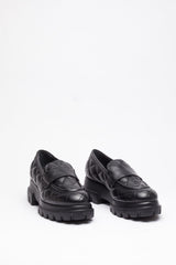 Siyah Deri Loafer