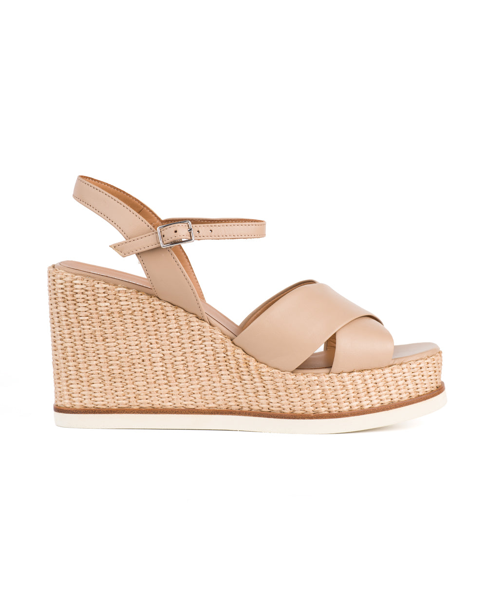 Dolgu Topuk Bej Ayakkabı