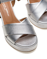 Silver Platform Topuklu Ayakkabı
