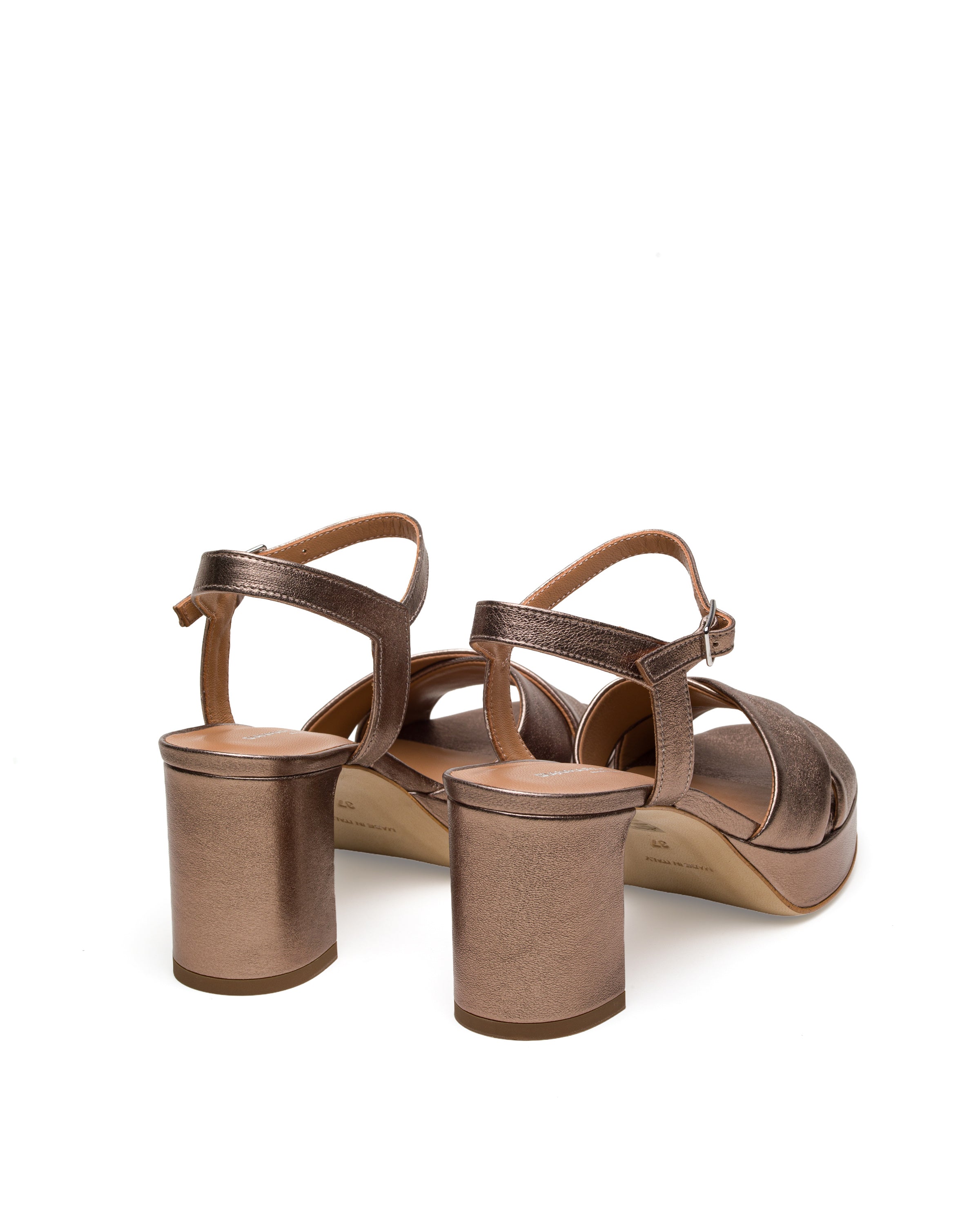 Bronz Platform Topuklu Ayakkabı