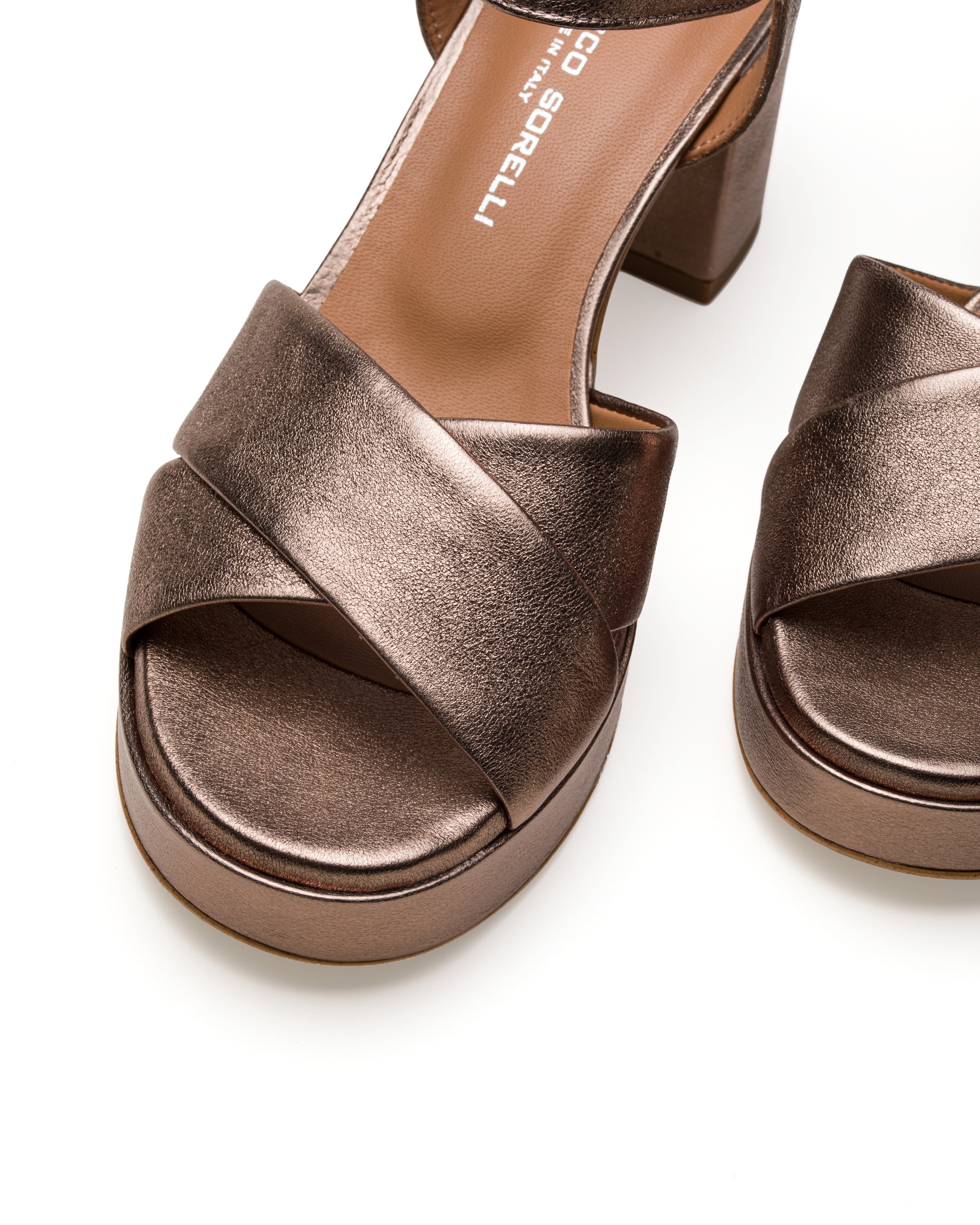 Bronz Platform Topuklu Ayakkabı