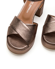 Bronz Platform Topuklu Ayakkabı