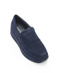 Lacivert Süet Loafer