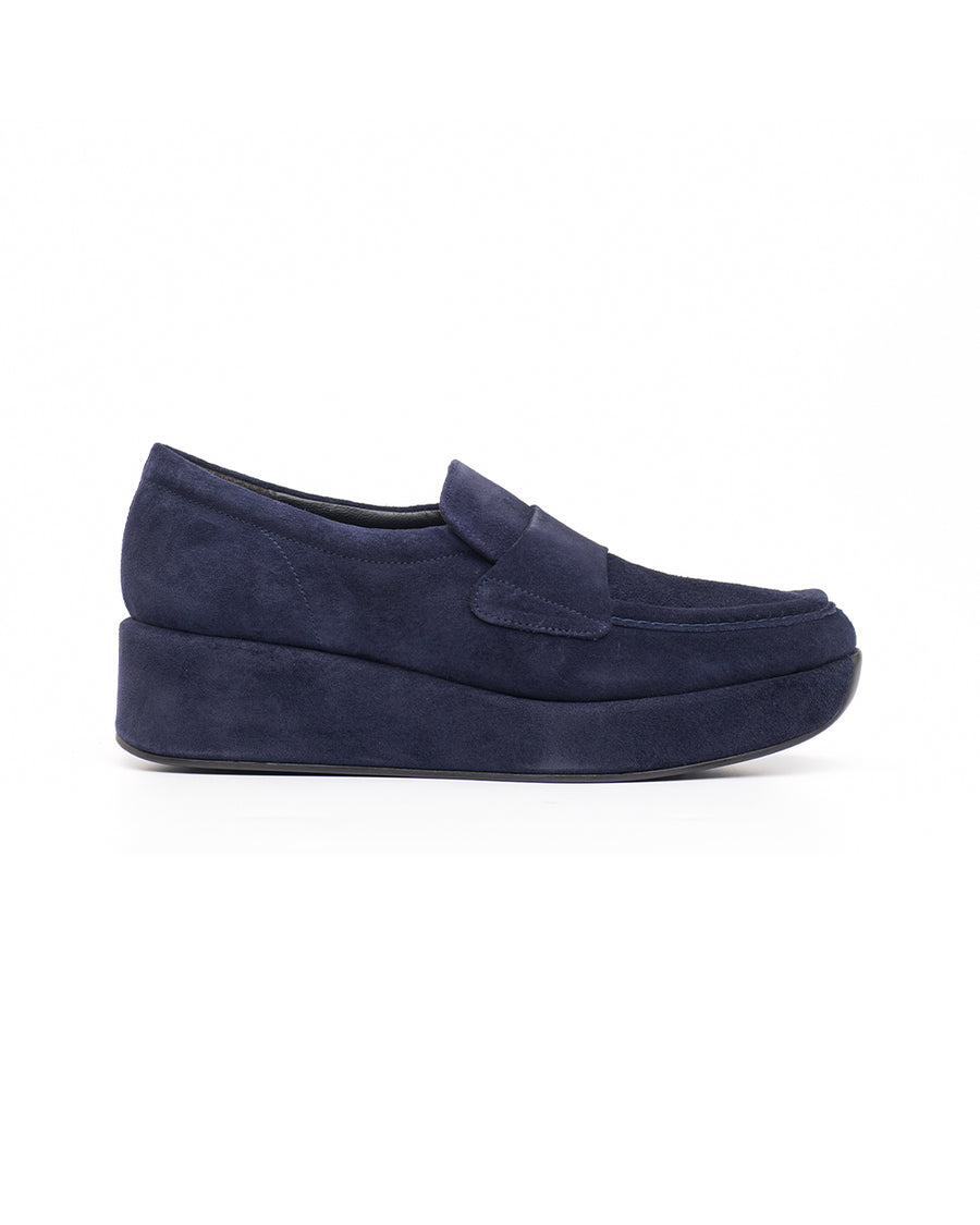 Lacivert Süet Loafer