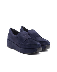 Lacivert Süet Loafer