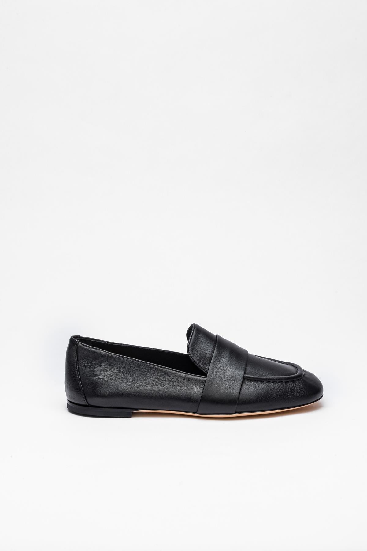 Siyah Rengi Deri Loafer