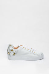 Beyaz Renkli Deri Sneaker