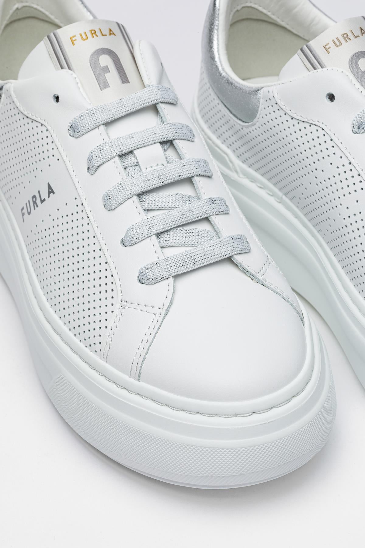 Beyaz Renki Deri Sneaker