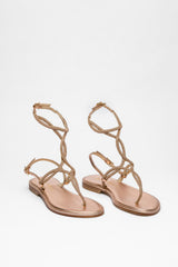 Rose Gold Kristal Taşlı Sandalet